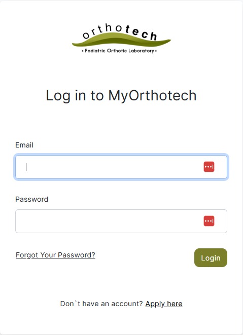 orthotech orthotic lab online portal